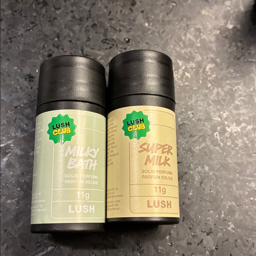 Sold : Lush Solid Perfume Collection - milk bath, 29 High street, and super milk